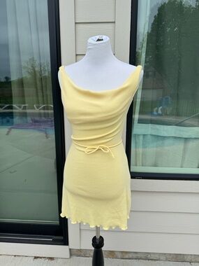 NWT White Fox Butter Yellow Mini Dress